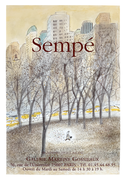 Affiche originale par Sempé 1999 - Paris
