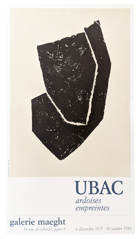 Affiche originale d'exposition par Ubac à la Galerie Maeght en 1980