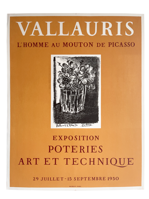 Original Picasso Poster Vallauris Poteries, 1950 - Mourlot