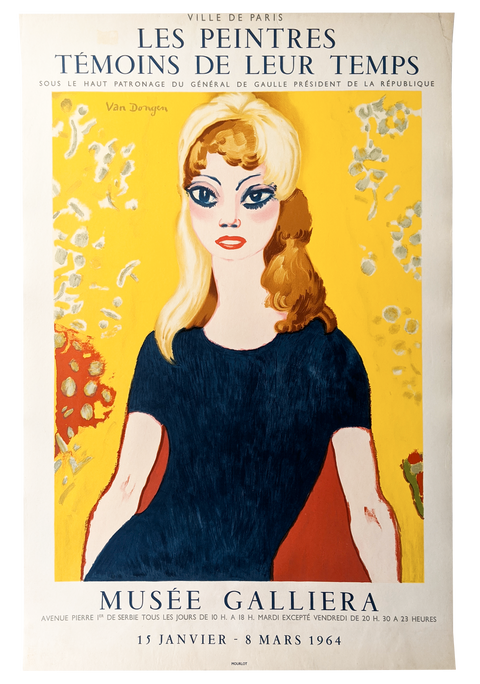 Original Poster Musee Galliera, Kees Van Dongen 1964