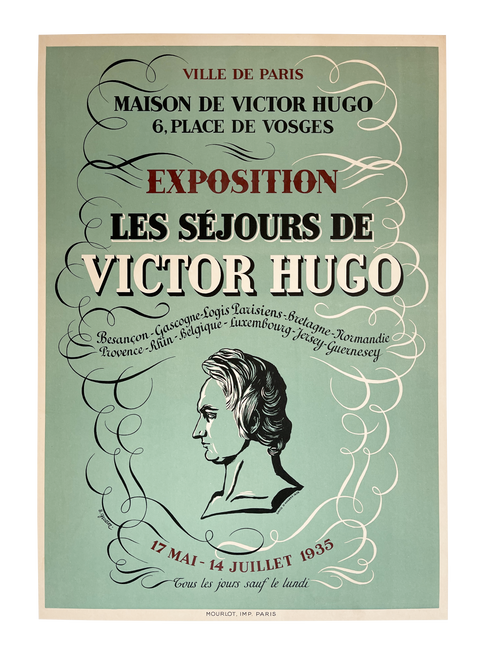 Affiche originale de Victor Hugo, Mourlot 1935