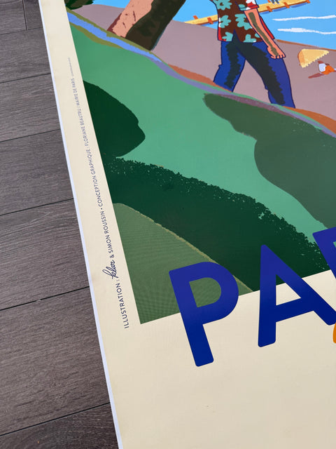 Original Paris Plage Poster By Simon Roussin, 2017