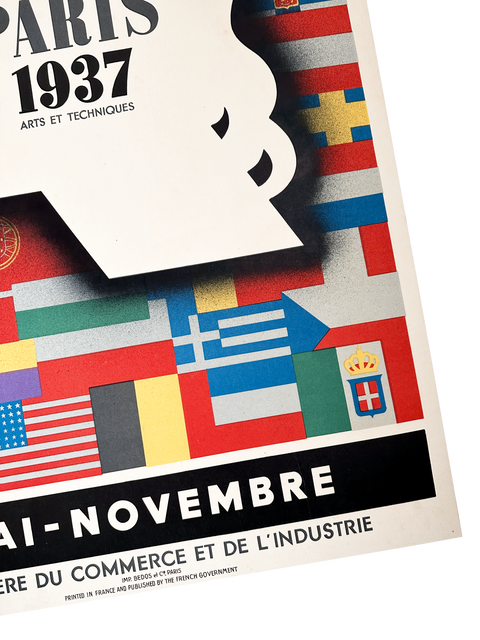 Original Jean Carlu Poster "Exposition International" Paris, 1937