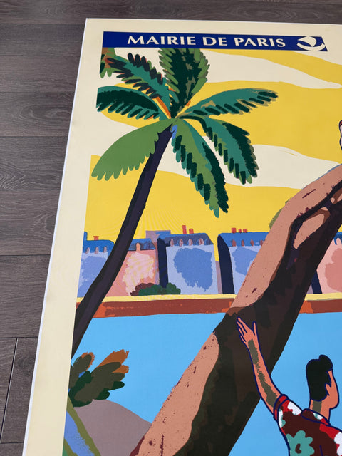 Original Paris Plage Poster By Simon Roussin, 2017