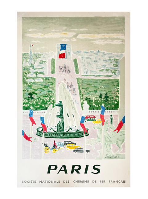 Original Poster By Jules Cavaillés, Paris - SNCF - 1957