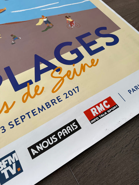 Original Paris Plage Poster By Simon Roussin, 2017