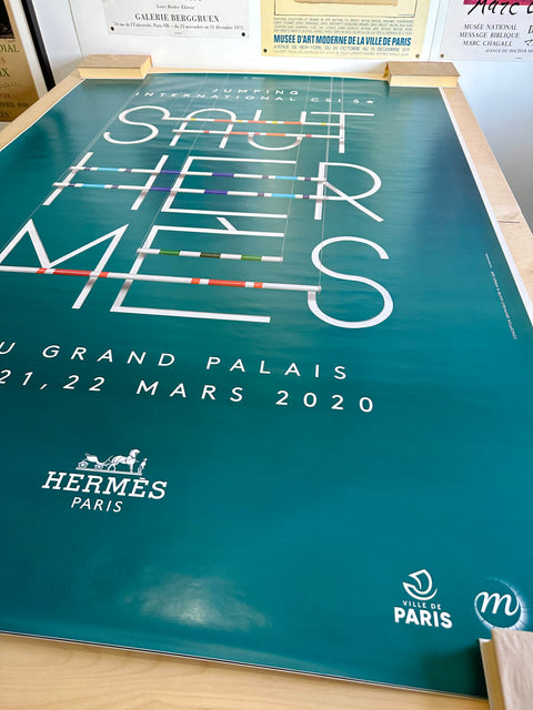 Original Saut Hermes Poster 2020, Paris (3 Different Colors Available)