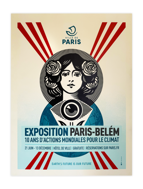 Original Obey Poster Paris Exhibition 2025