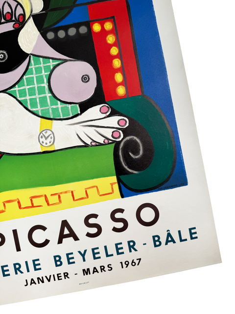 Original Pablo Picasso Poster Galerie Beyeler - Bale "Femme a La Montre", 1967