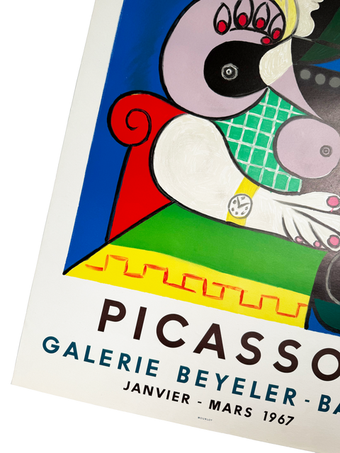 Original Pablo Picasso Poster Galerie Beyeler - Bale "Femme a La Montre", 1967