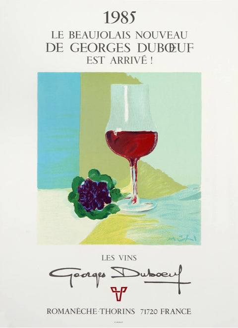 Original Poster Le Beaujolais Nouveau by Roger Mühl, 1985