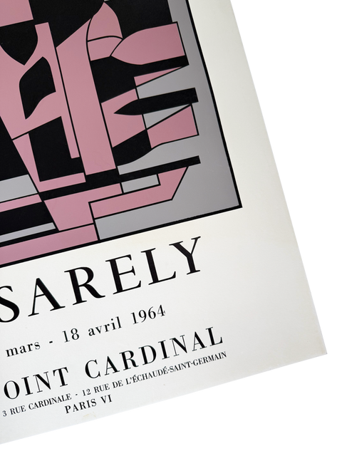 Original Victor Vasarely Poster Exhibition at Le Point Cardinal, 1964