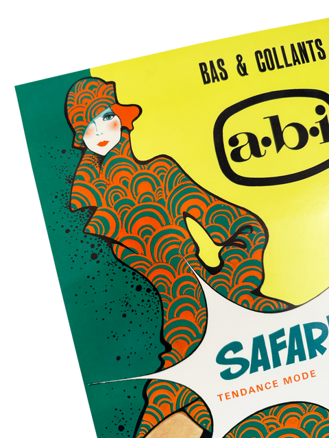 Original Poster Les Bas ABI Safari by Couronne - 1971