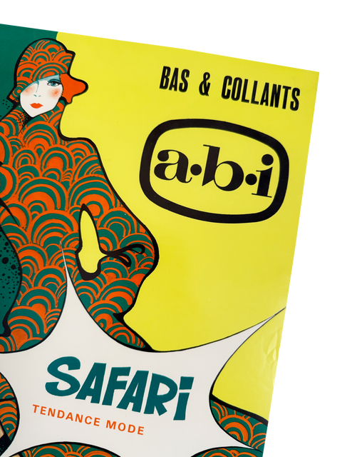 Original Poster Les Bas ABI Safari by Couronne - 1971