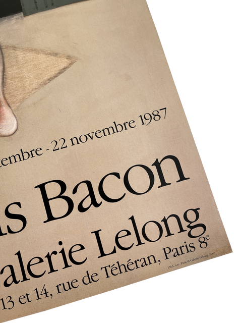 Original Francis Bacon poster, Galerie Lelong - 1987