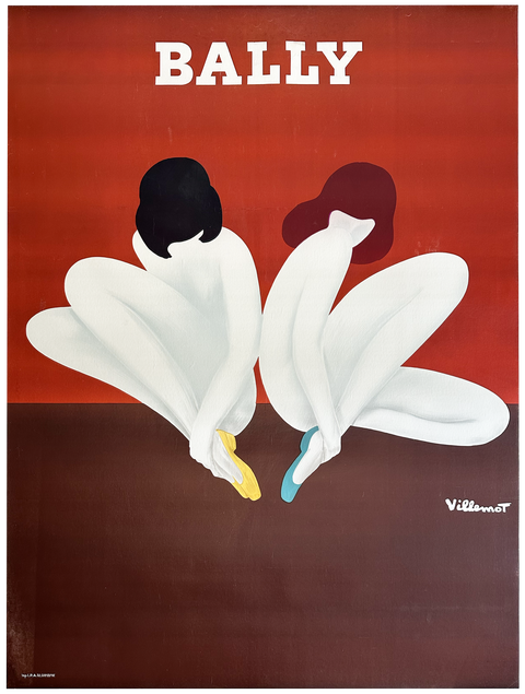 Original Bally Poster Lotus by Bernard Villemot, 1977