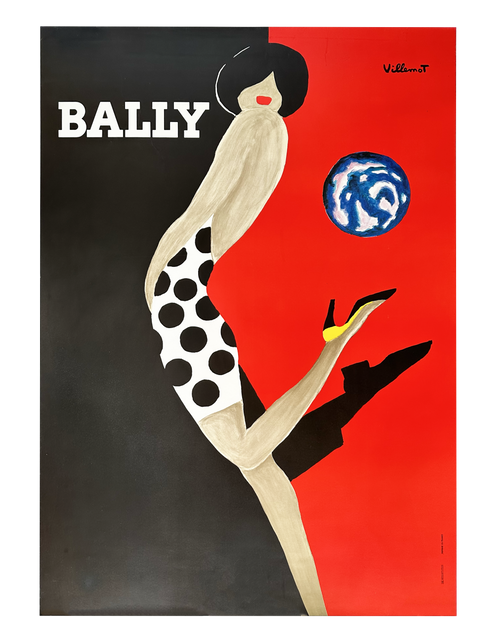 Original Villemot Poster "Bally Ballon", 1989