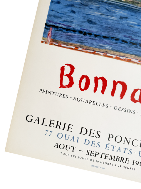Original Pierre Bonnard Poster Galerie des Ponchettes, 1955 - Mourlot