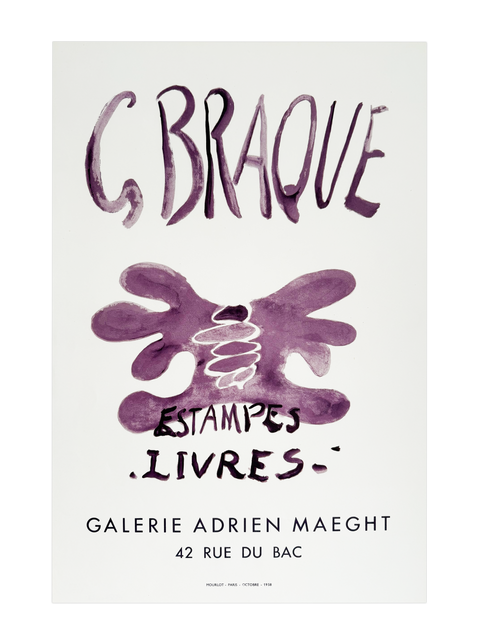 Original Georges Braque Poster Estampes - Livres, 1958 - Mourlot