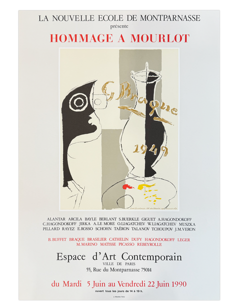 Original Georges Braque Poster "La Nouvelle Ecole de Montparnasse", 1990 - Mourlot
