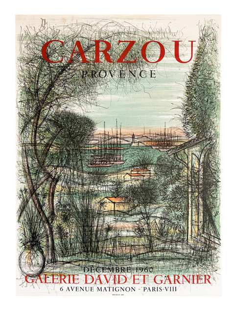 Original Jean Carzou Galerie David Et Garnier, 1960 - Mourlot