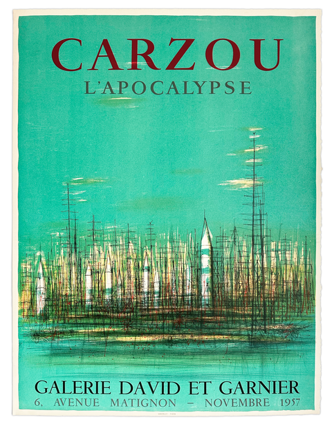 Original Carzou Poster "L'apocalypse", Galerie David et Garnier - Mourlot, 1957