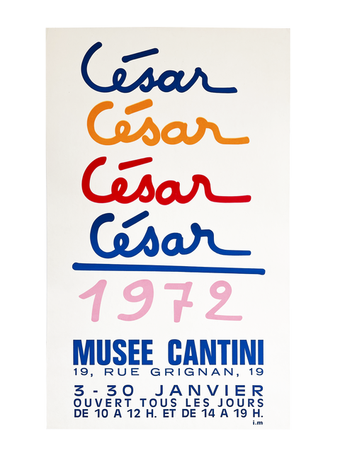 Original Cesar Baldaccini Poster Musée Cantini 1972
