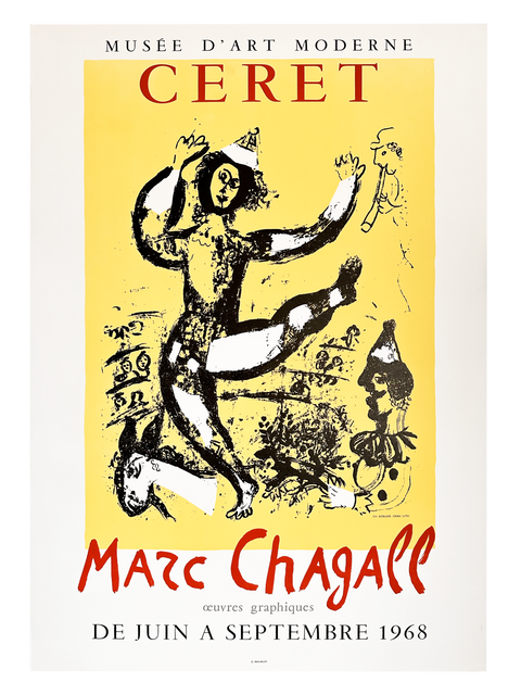 Original Marc Chagall Poster, Le Cirque (Ceret) - 1968