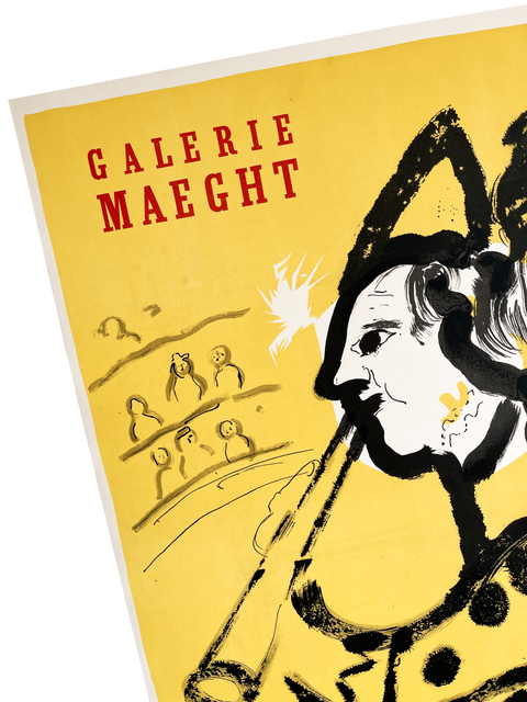 Original Lithographic Poster Marc Chagall Circa 1950, Mourlot