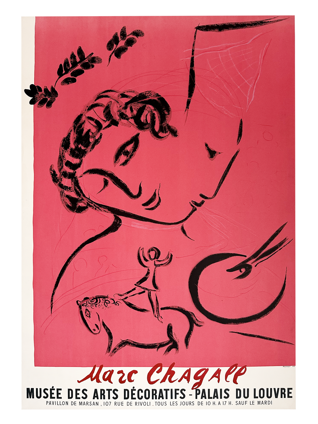 Affiche D'art Lithographique 'L'image De Lille' – Mourlot 1958, Musée Des Arts Populaires – Vintage