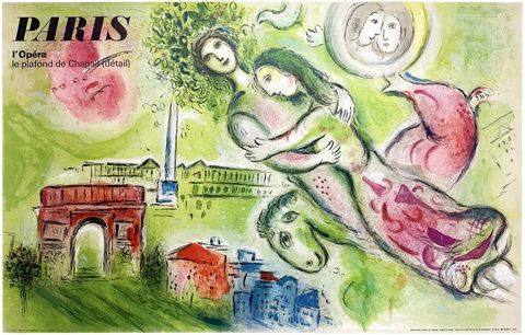 Original Marc Chagall Poster Opera Paris, 1965 - Mourlot