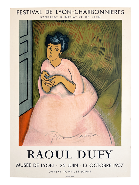 Original Raoul Dufy Poster Festival De Lyon, 1957 - Mourlot