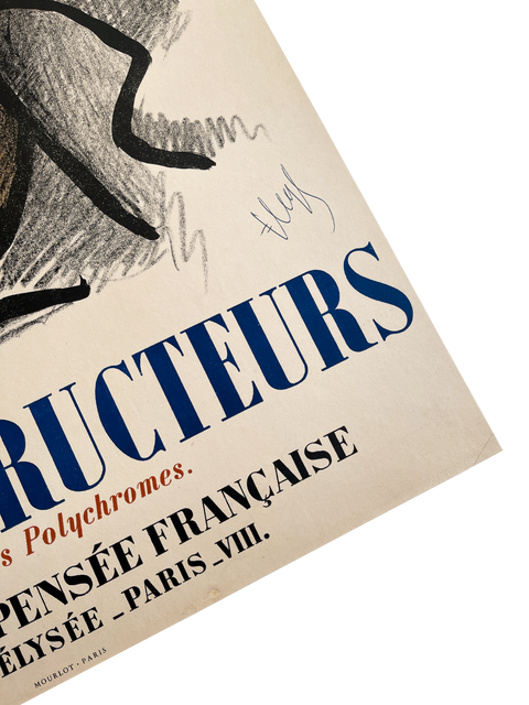 Original Fernand Leger Poster "Les Constructeurs" - Mourlot, 1951 (Signed By Fernand Leger)