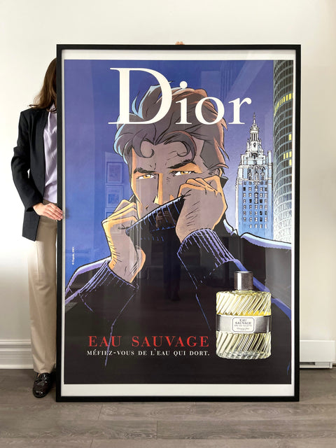 Original Dior Poster Eau Sauvage Parfum Largo Winch, 2001