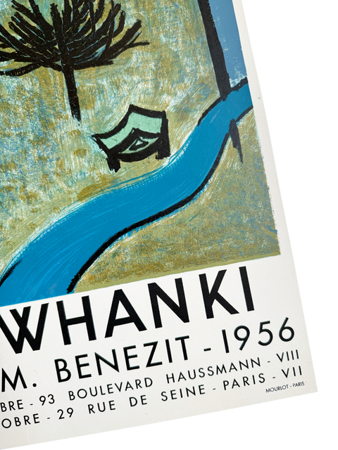 Original Poster Whanki Kim 1956 Galerie Benezit Paris, Mourlot