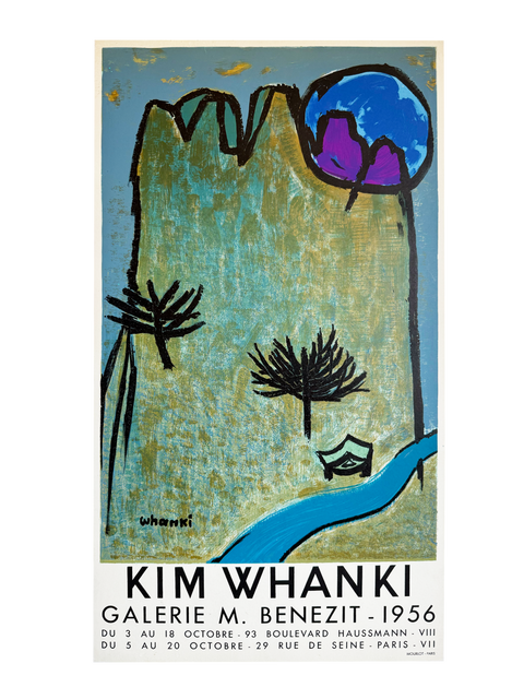 Original Poster Whanki Kim 1956 Galerie Benezit Paris, Mourlot