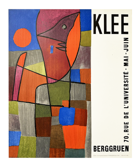 Original Paul Klee Exhibition Poster "Berggruen", 1961 - Mourlot