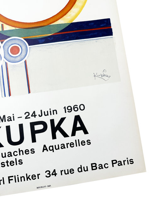 Original Frantisek Kupka Exhibition Poster Galerie Karl Flinker Paris, 1960 - Mourlot