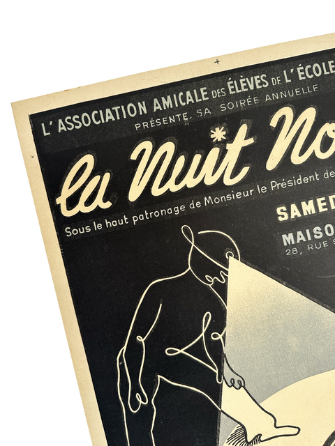 Original Jose Lucchesi Poster "La Nuit Noire" 1955