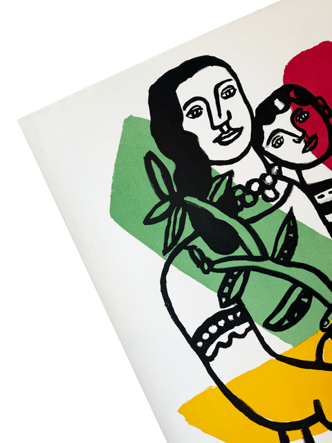 Original Fernand Leger Poster Art Et Solidarite 1957 - Mourlot