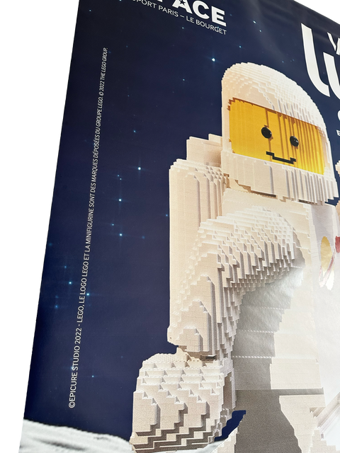 Original Lego Poster "Air and Space Museum" Exhibition in Paris, 2022