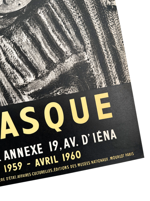 Original Exhibition Poster "Le Masque" - Musée Guimet 1960, Mourlot