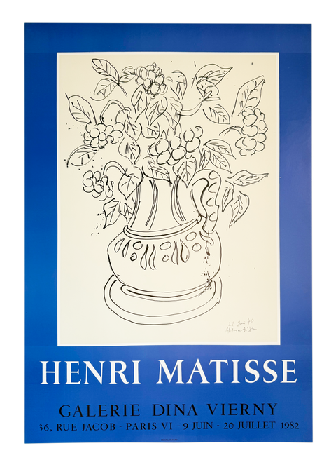 Original Henri Matisse Poster "Dina Vierny" 1982 - Mourlot