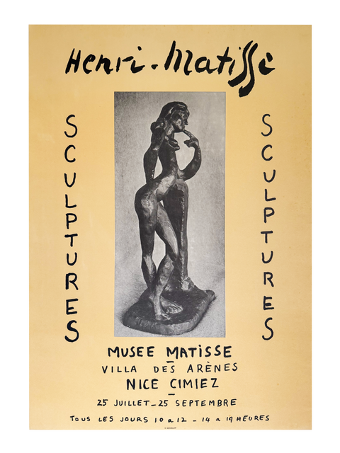 Original Henri Matisse Poster Sculptures Nice Cimiez, 1954 - Mourlot
