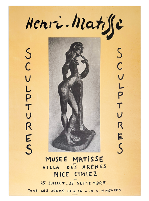 Original Henri Matisse Poster Sculptures Nice Cimiez, 1954 - Mourlot