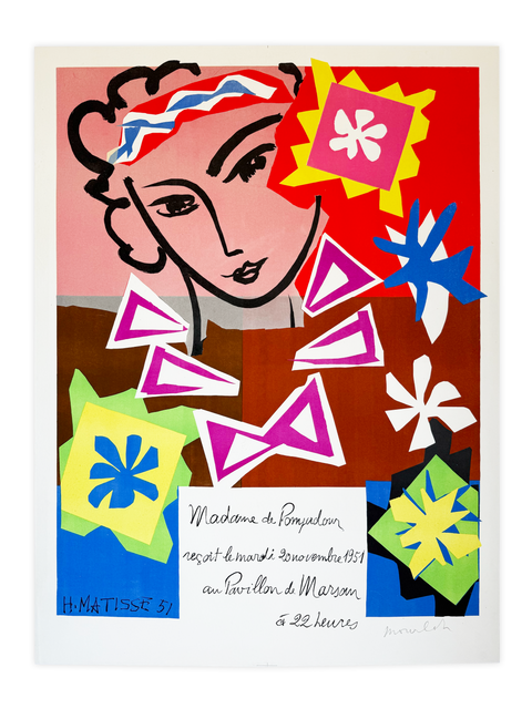 Original Poster Henri Matisse "Madame De Pompadour" 1951 - Mourlot