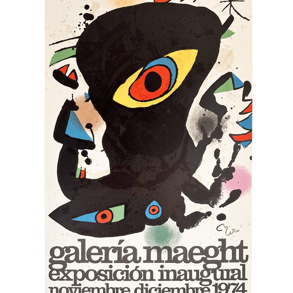 Original Joan Miro Exhibition Poster Maeght Barcelona 1974 – nbmposter