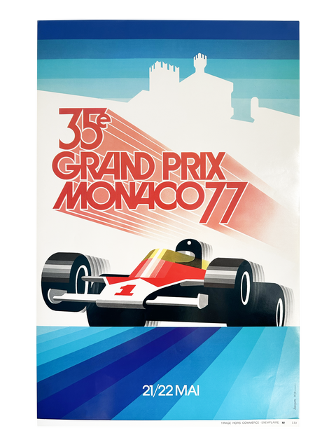 Original Formula 1 Poster - Grand Prix Monaco 1977 (numbered)