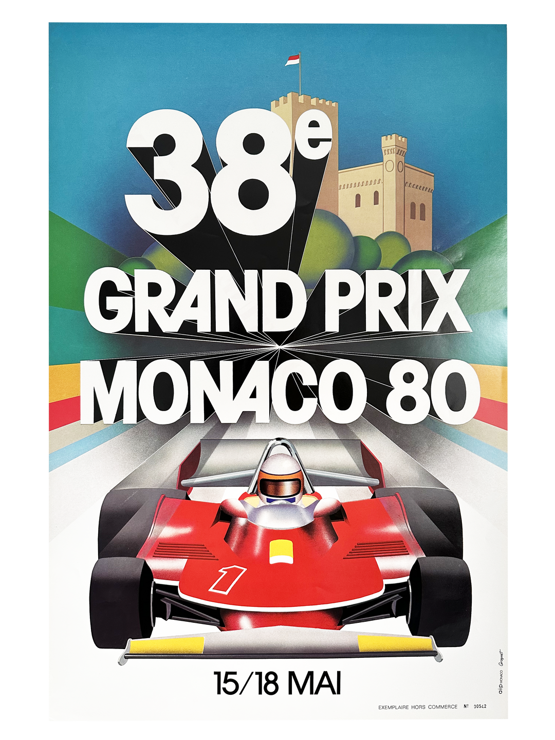 Original Formula 1 Poster - Grand Prix Monaco 1980 (numbered) – nbmposter