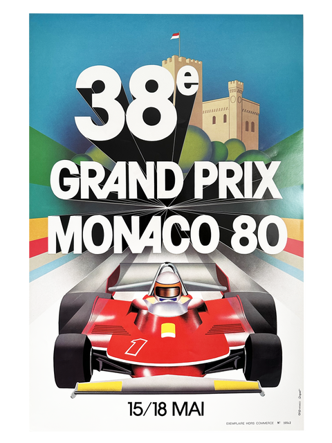Original Formula 1 Poster - Grand Prix Monaco 1980 (numbered)